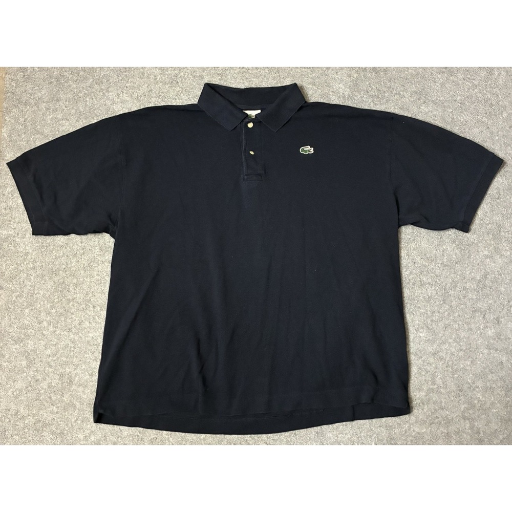 Vintage Lacoste France Polo Shirt Size 8 Navy Blue Cotton Piqué Logo Men XL